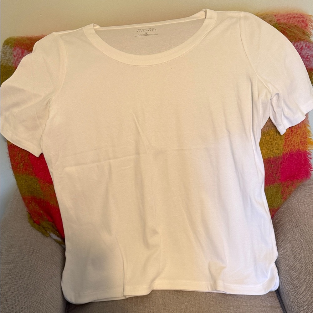 NWT Talbots White Short Sleeve Tee